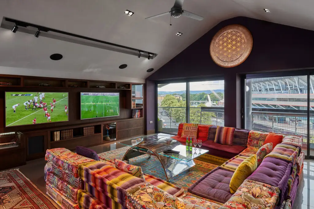 Luxury smart home solution for a modern living room